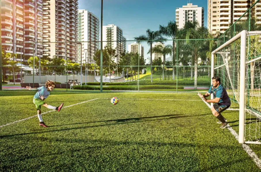 Campo de futebol no Ilha Pura