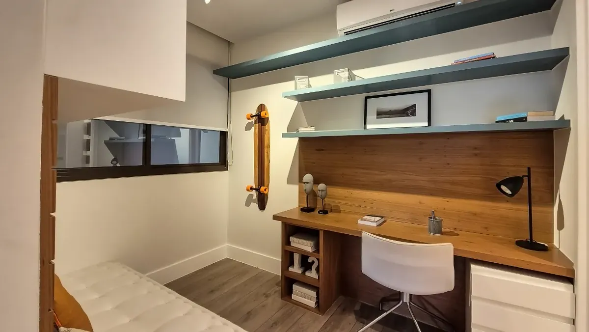 Quarto do apartamento decorado do Elos