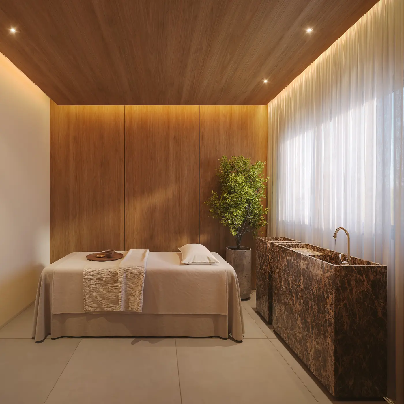 Sala de massagem do Pura por Artefacto