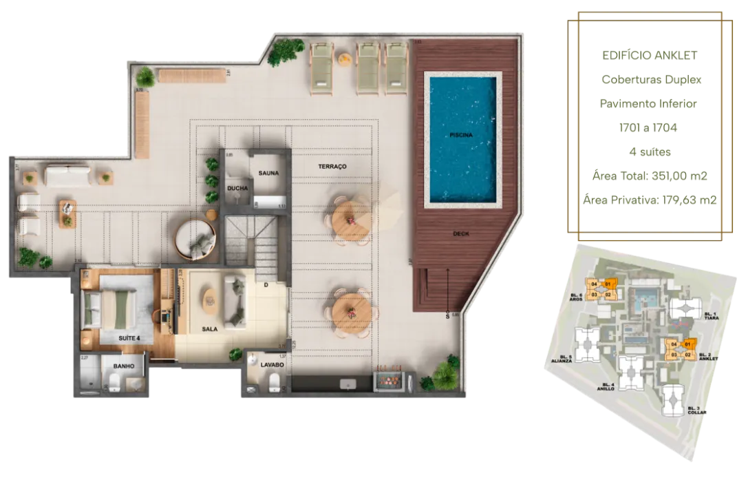 Dep Cobertura Anklet 351 m²