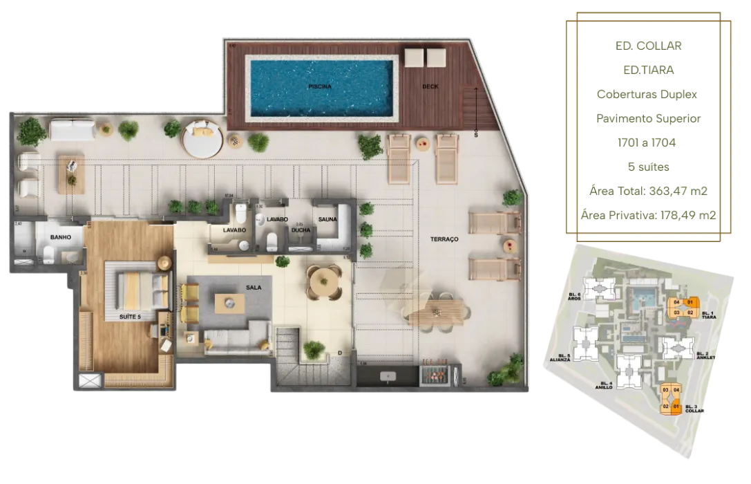 Dep Cobertura Collar e Tiara 363 m²